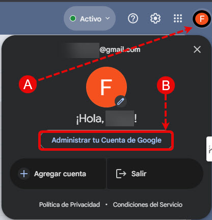 Cuenta de google en gmail